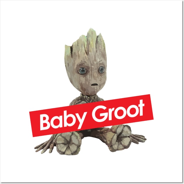 Baby Groot Supreme Wall Art by reddvelved